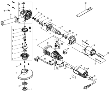 Page A Diagram and Parts List for STEL816-B3 1 Black and Decker Grinder